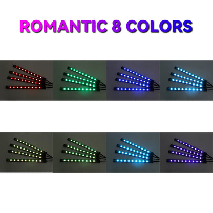 LED Car Interior Decorative Lamp Strips Atmosphere Lamp Cold Light Decorative Dashboard Console Auto RGB Ambient Decorative Lamp