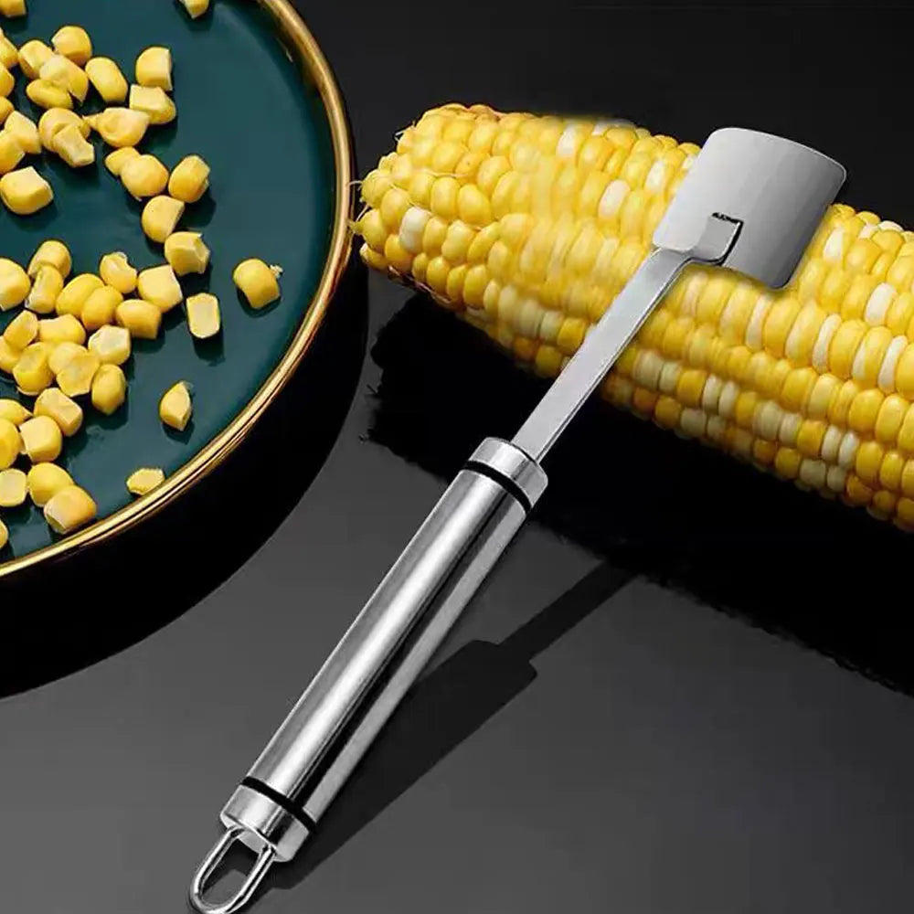 Stainless Steel Corn Planer Ergonomic Handle Corn Peeler Peel, Separate & Enjoy Fresh Corn with Minimal Effort