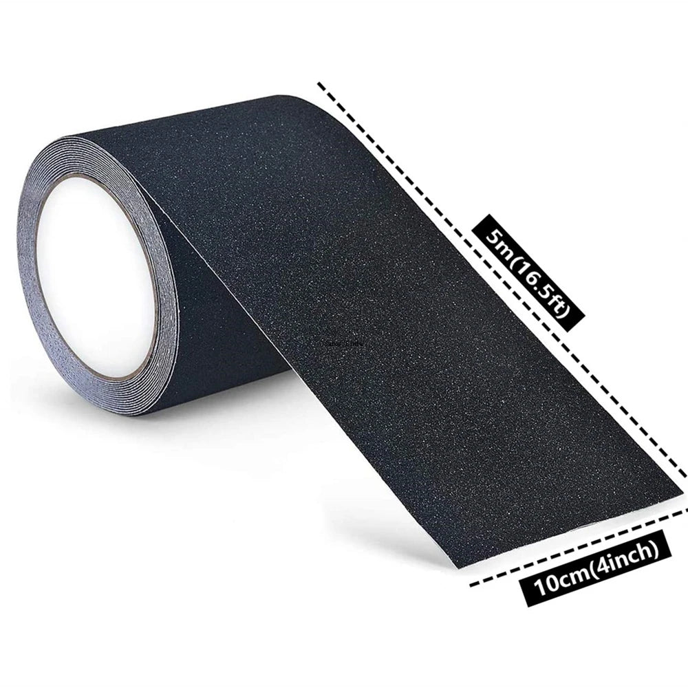 10cm*5m Black Anti Slip Tape Self-adhesive Non Skid Ramp High Traction Friction Abrasive Adhesive Sticker For Stair Floor Step