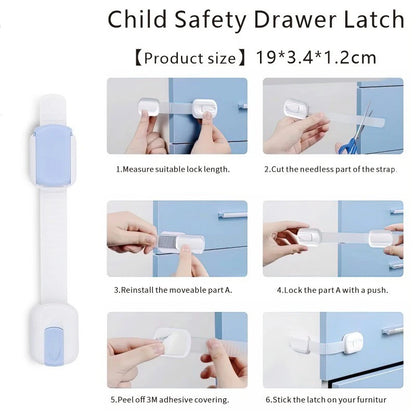 1 Piece Multi-Function Child Protection Anti-Pinch Cabinet Refrigerator Plastic Safety Buckle Baby Safety Drawer Door Lock