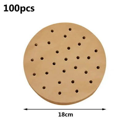 100pcs Air Fryer Liners Non-Stick Air Fryer Mat Disposable Oil Paper Parchment Paper Disposable Liner Home Kitchen Consumables