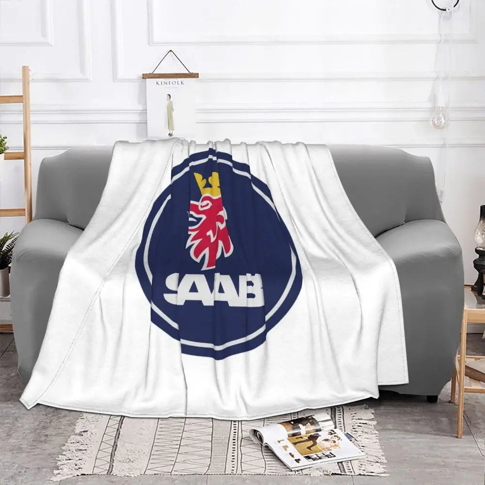 Sweden Saabs Scanias Blankets Fleece Winter Portable Lightweight Thin Throw Blanket for Bedding Travel Bedspread