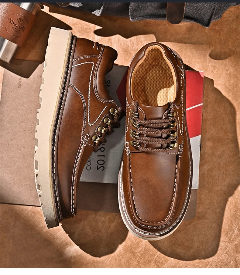 Outdoor Hiking Shoes Men Sneakers Summer Slip on Casual Men Shoes Breathable Suede Leather Shoe Anti-skid Walking Shoes Footwear