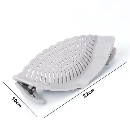 1pc Adjustable Silicone Clip-On Strainer for Pots, Pans, and Bowls - Handheld Drainer for Noodles, Pasta