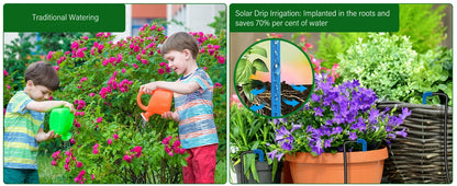 Solar Irrigation System for Garden Balcony Automatic Drip Irrigation System DIY Garden Watering System Drip Hose Irrigation