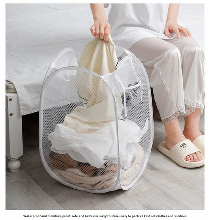 Dirty Clothes Basket Skeleton Ventilated Foldable Easy Storage Portable Large Capacity Clothes Basket