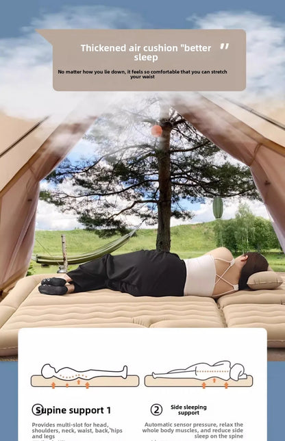 Airbed Household Outdoor Single Double Air Bed Thickened Folding Inflatable Convenient Mattress Sleep Rest for Car SUV Travel