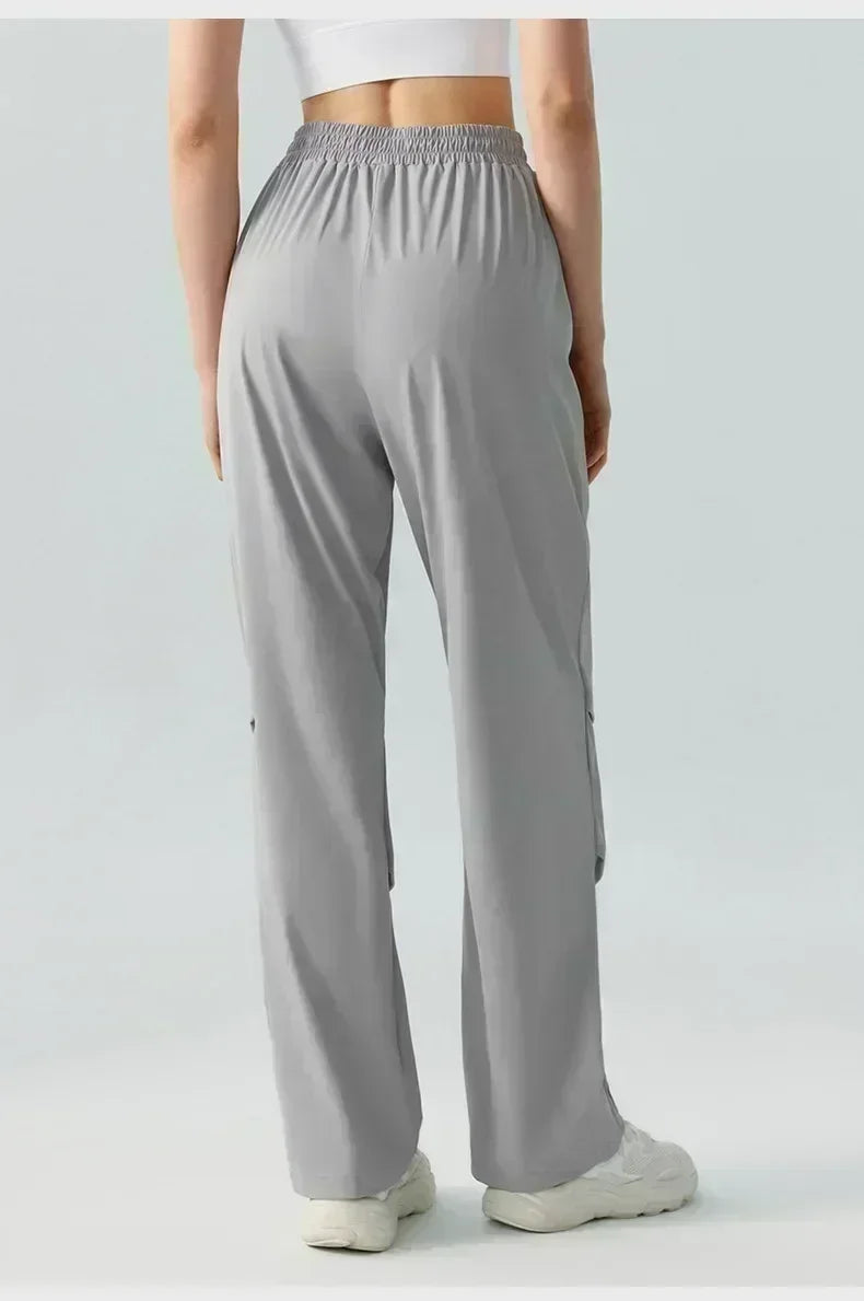 2025 Yoga Pants Women High-waisted Hip-lifting Dance Pants Flared Wide-leg Pants Sports Fitness Pants Summer