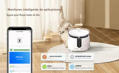 AQHH App Control Cat Water Fountain Wireless Pump Pet Water Fountain Inside Automatic Smart Fountain fuente de agua para gato