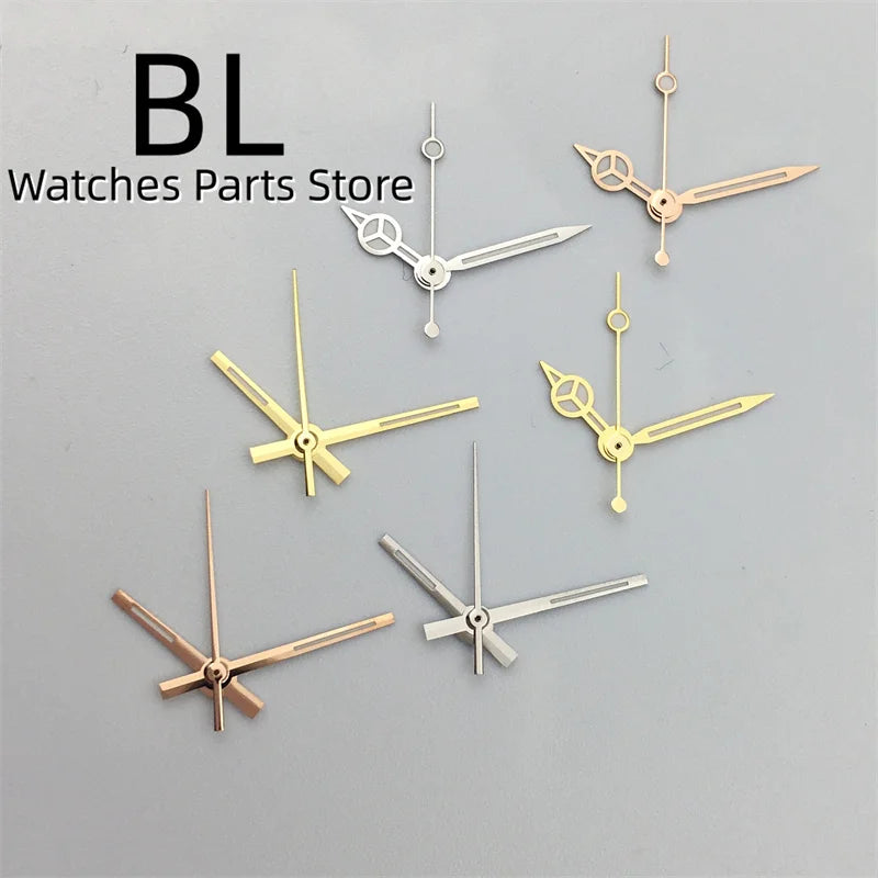 BLIGER 24.5mm Watch Dial Hand Set Sunburst Gray Rose White Mother Pearl Dial Roman Diamond Index Fit NH05 Movement Women Watches