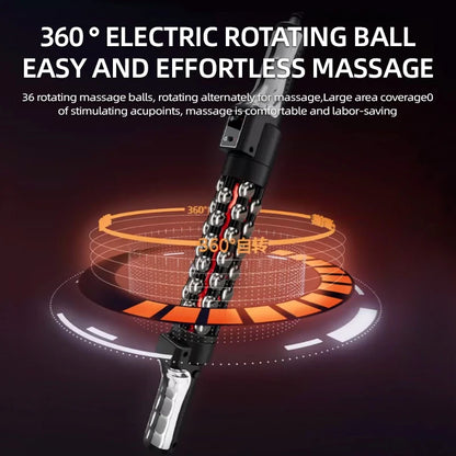 Relaxed Red Light Heated Massage Device 36W Roll Massager 360 Rotating Inner Ball Roller For Whole Body Anti Cellulite