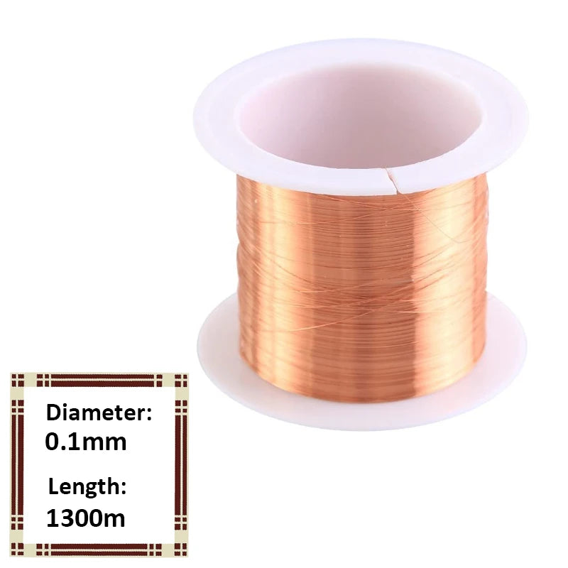 1300M-6M copper lacquer wire 0.1mm -1.5mm Cable Copper Wire Magnet Wire Enameled Copper Winding Wire Coil Copper Wire