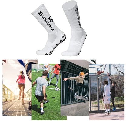 Lixada Outdoor Sports Running Socks Stretcy Socks Athletic Football Soccer Socks Anti-Slip Socks with Grips