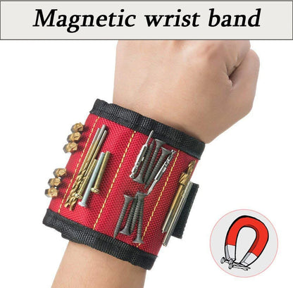 Magnetic Wristband Five Rows of Ten Magnets for Holding Screws,Drilling Bits,Nails,Wrist Tool Holder Belts with Strong Magnets