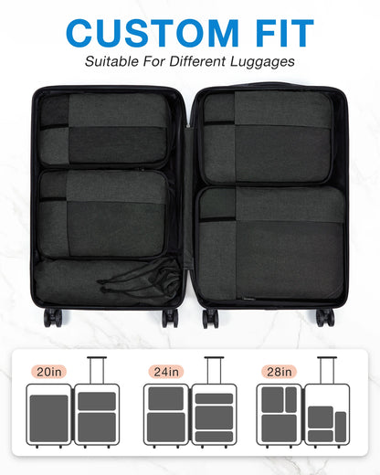 BAGSMART Compression Packing Cubes Men Travel Expandable Luggage Organizer  Carry on Luggage Packing Organizers for Women