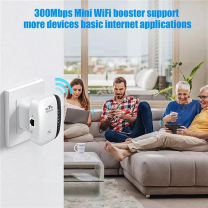 300Mbps Wireless WIFI Repeater 2.4G Router Wifi Range Extender Wi-Fi Amplifier 802.11N Card Adapter For PC Home/Office