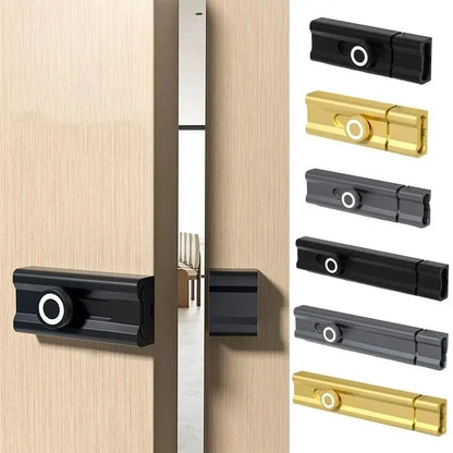 Durable Anti-theft Luminous Door Buckle No Punching Aluminum Alloy Door Catch Security Sliding Door Bolt Kitchen