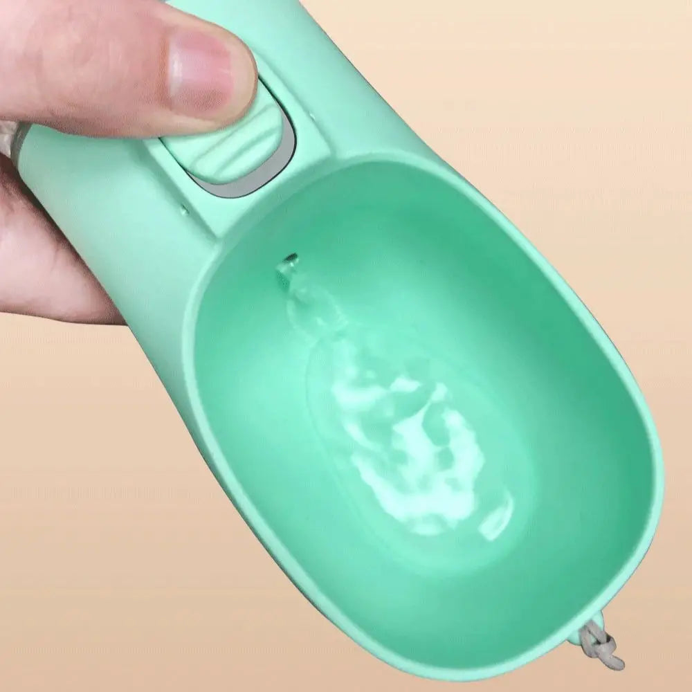 Traveling Dog Water Bottle Portable Drinking Water Bowl Press Bottom Puppy Pet Outside 300-500ML Feeding Bottle with Strip