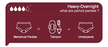 Menstrual Panties Woman Flow Abundant Period Underwear Leak Proof 4 Layer Menstrual Briefs Absorbent Panties for Menstruation
