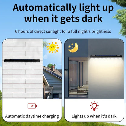 4/6/8LED Solar Wall Lights Outdoor Waterproof Solar Light Garden Landscape Light Ambient Decoration Balcony Staircase Lighting