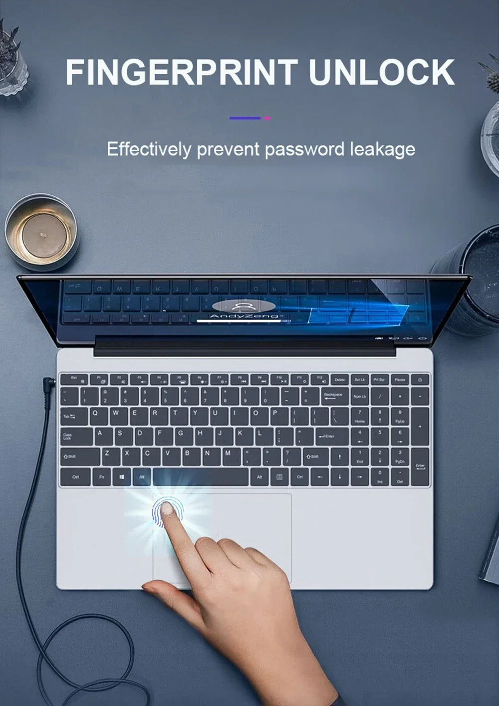 2025 Laptop Computer Windows 11 Pro Intel Core i7 8500Y 16GB RAM 1TB 2TB SSD Computer PC 15.6" Fingerprint Unlock Notebook Gamer