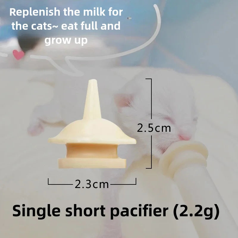 Newborn Pet Feeding Nipple Dog Cat Feeding Pacifier Hamster Rabbits Kittens Puppies Feeding Bottle Syringe with Silicone Nipple