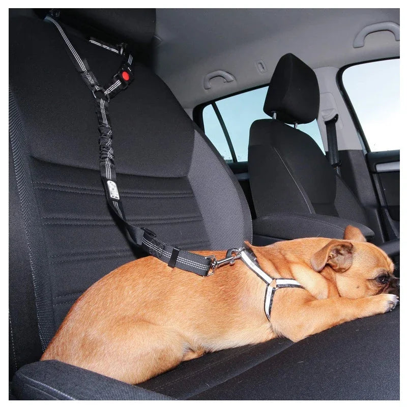 2 in 1 Adjustable Dog Car Seat Belt Pet Harness Clip Buckle Tether Car Travel Dog Safety Belt for Dogs Pet Accessories