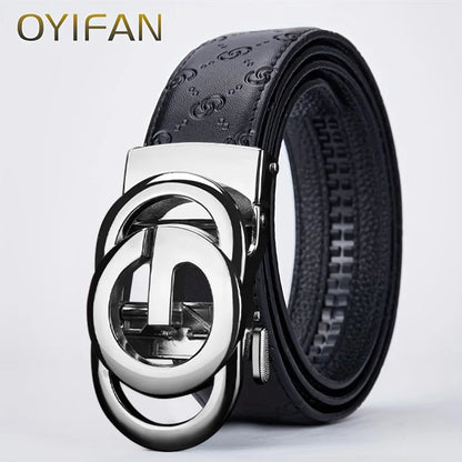 Fashions Men's Belt, Genuine Leather Belt, 3.5cm Automatic Belt with Alloy Buckle, High Quality Belt for Men，luxury belt men