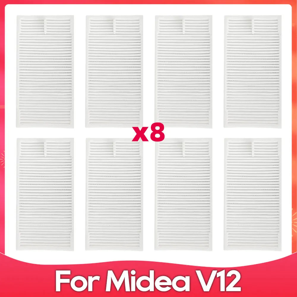 Compatible For ( Midea V12 / Eureka J12 Ultra ) Roller Side Brush Hepa Filter Mop Cloth Dust Bag Robot Vacuums Accessory Part