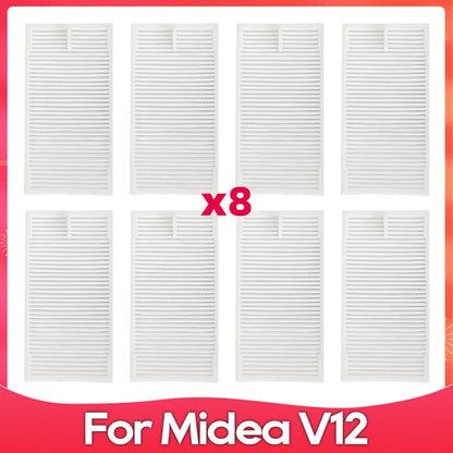 Compatible For ( Midea V12 / Eureka J12 Ultra ) Roller Side Brush Hepa Filter Mop Cloth Dust Bag Robot Vacuums Accessory Part