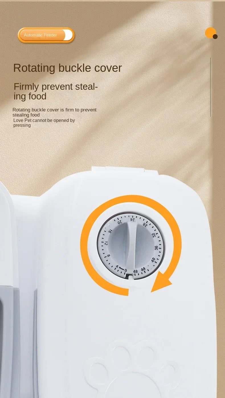 Pet Automatic Feeder with Timer Smart Food Dispenser for Dogs Cats Water Bowl Storage Container Puppy Kitten Feeding Accessories