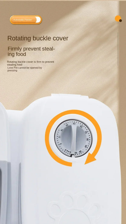 Pet Automatic Feeder with Timer Smart Food Dispenser for Dogs Cats Water Bowl Storage Container Puppy Kitten Feeding Accessories