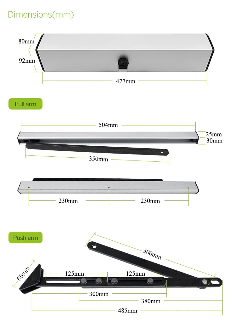 Automatic Closer Door Smart Electric Glass Door Wooden Door Swing Door  Operator Automatic Door Open Closed System