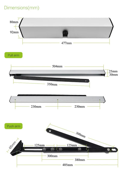 Smart Home Automatic Swing Door Opener Closer Electric Garage Gate Operator Optional Sensor Remote Control Big Gate Motor