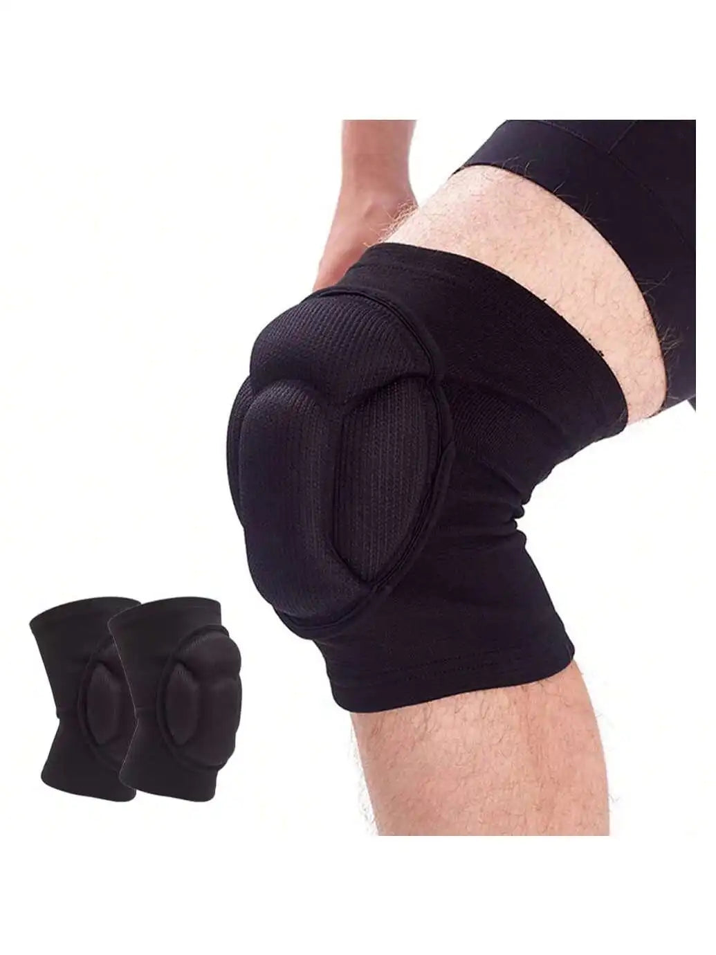 Volleyball Knee Pads for Men Women, Thick Sponge Collision Avoidance Warm, Anti-Slip Knee Sleeve, for Football, Yoga, Dance.