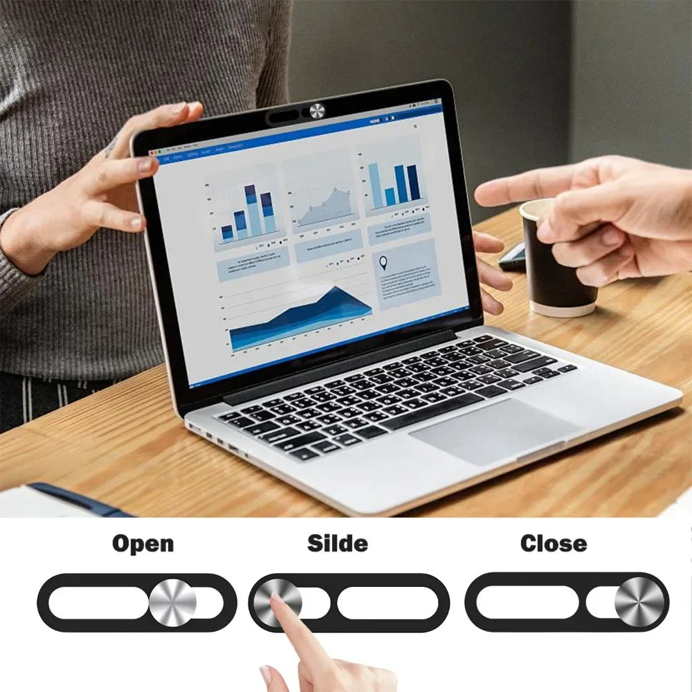 1/2Pcs Black/Silver Webcam Cover Anti-hacker Privacy Protection Slide Shield Anti-peep for Smartphone Laptop Desktop Camera