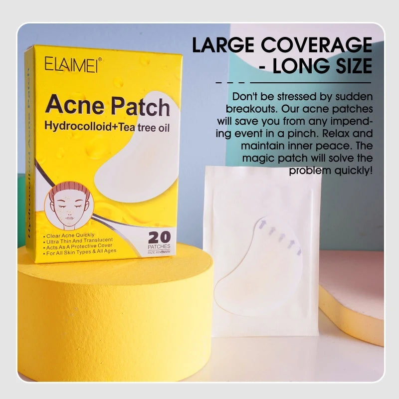 20 Patches Acne Patch Pimple Patches Blemish Protective Cover Absorbing Spot  Hydrocolloid Dressing Zit Sticker 28ED