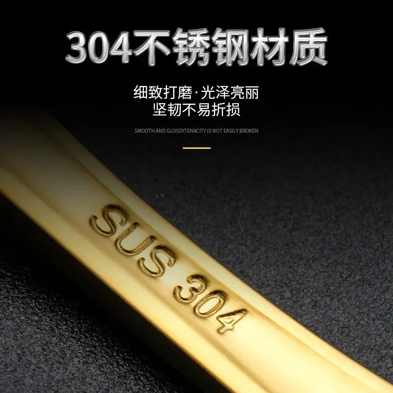 304 stainless steel spoon spoon creative fish-shaped cartoon fish spoon dessert spoon rice spoon gold-plated  stirring spoons