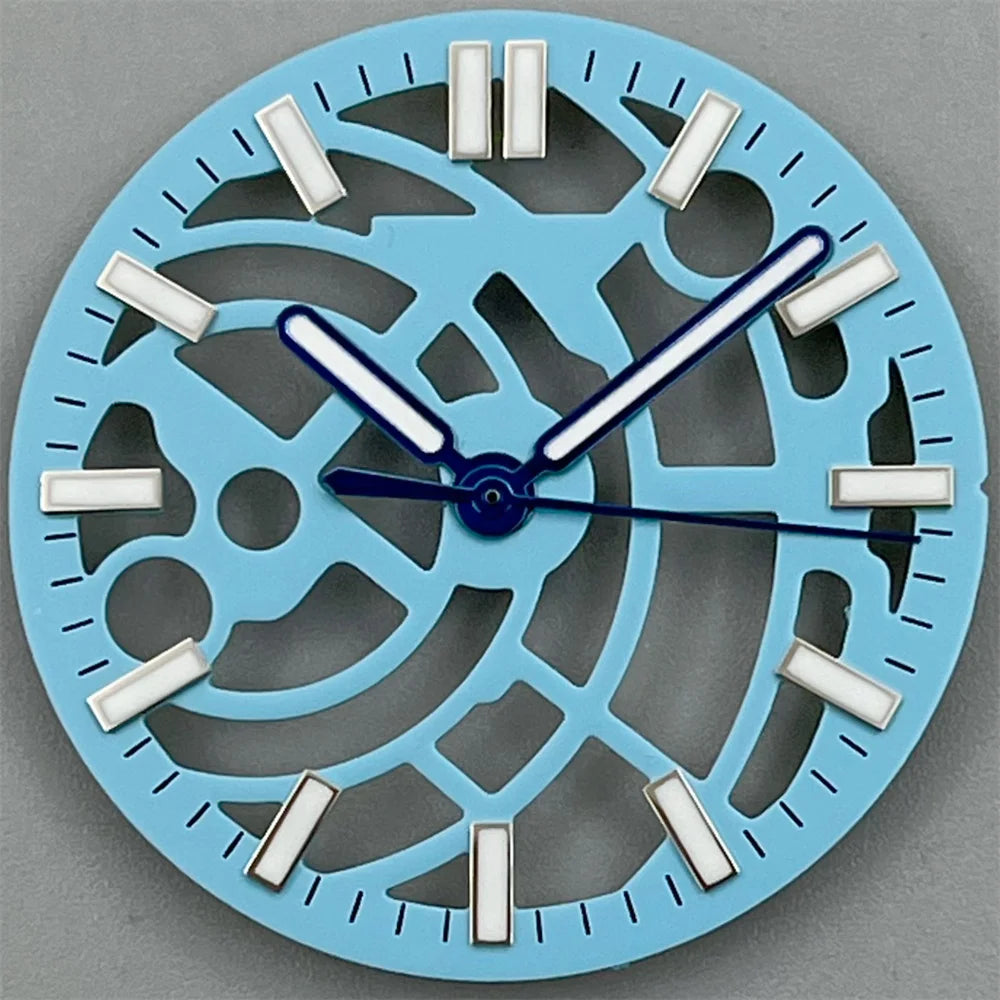 NH70 NH72 29mm black white green blue Hollowing Out Watch Dial and Hand Set green luminous Fit  NH70 NH72  Movt