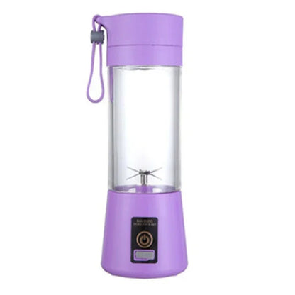 380ml Blue/Pink Mini Portable Blender Milkshake Cup With USB Rechargeable 6 Blades Mini Fruit Juice Mixer Shake Take Juice Cup