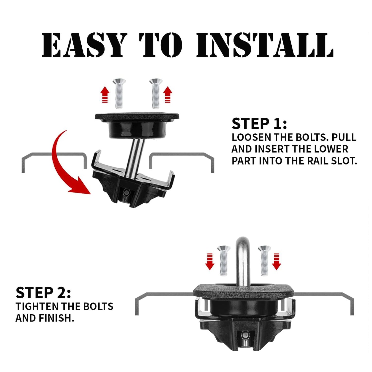 Truck Tie Down Anchor For Ford F-150 2015-2023 F250 F350 Super Duty 17-23 Trunk Retractable Bed Side Wall Hook Ring Anchor Clip