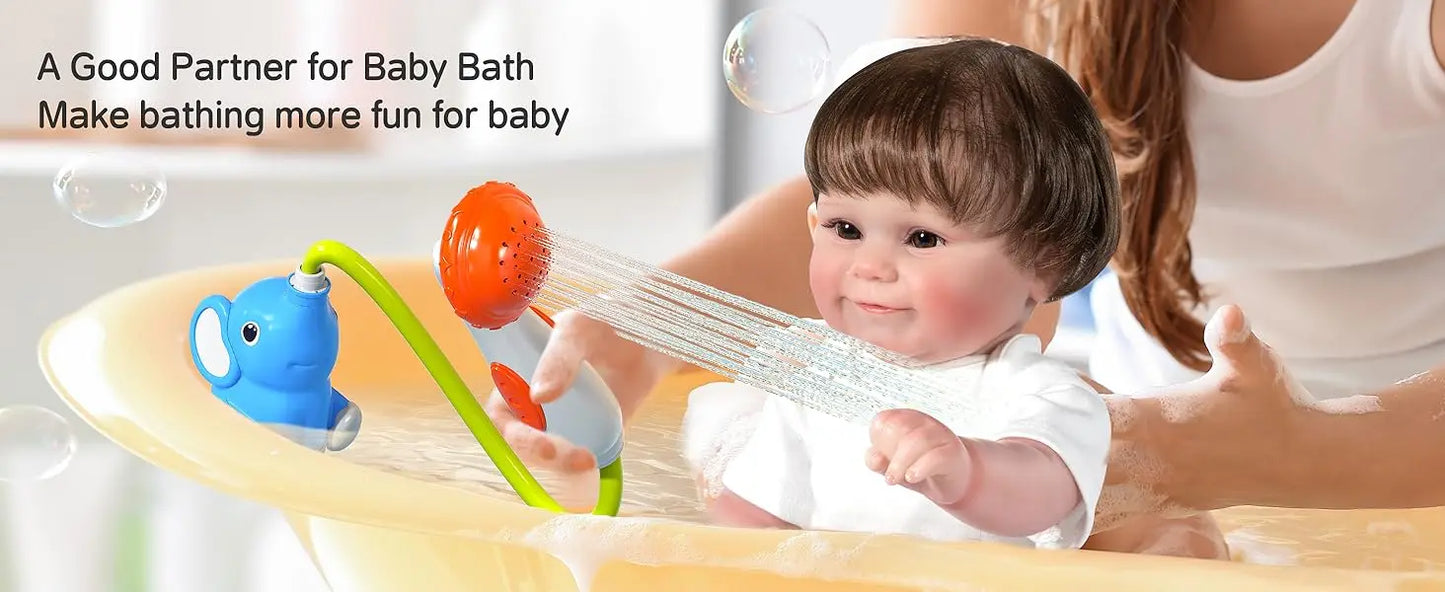 2025 new Baby Bath Shower Head Toys for Kids Ages 2-4 Bath Toys for Infants with Elephant Water Pump for Kids 3-5 Kids Bath Toys