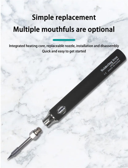 Xiaomi Wireless Charging Electric Soldering Iron Solder Iron Mini Portable Soldering Iron Tip Rework Accessories Tool Parts NEW