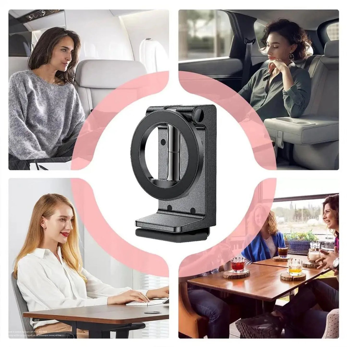 Magnetic Phone Mount Car Phone Holder Mount For Backseat Foldable Smartphones Stand For Calling Navigation GPS Video Recording