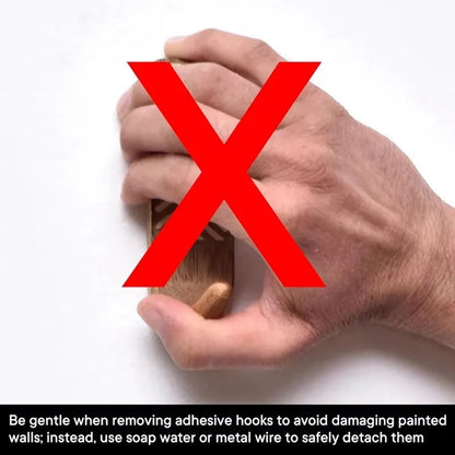 Non-Destructive Wood Wall Hooks - Adhesive Wall Hooks - Boho Decorative Wall Hooks