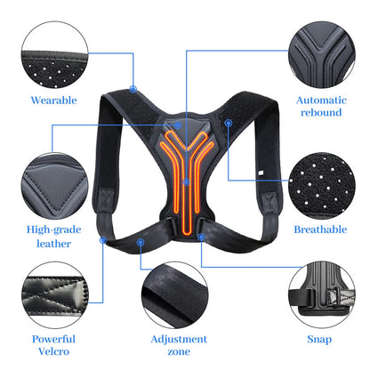 Posture Corrector for Men & Women - Adjustable Back Brace, Spine Support, Shoulder & Neck Alignment, Posture Straightener