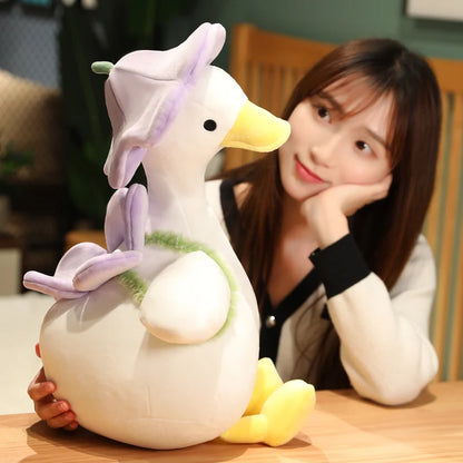 Lovely Duck Doll Flower Duck Plush Toy Stuffed Animal Plush Toy Best Gift Kawaii Plushie Toy Simulation Funny Doll