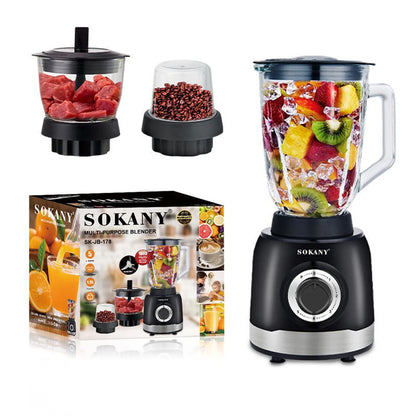 Multi-function Blender Food Grinding Kitchen Crushing Ice Juicer Suitable for Milkshakes and Fruit Drinks, Meats, Sauces
