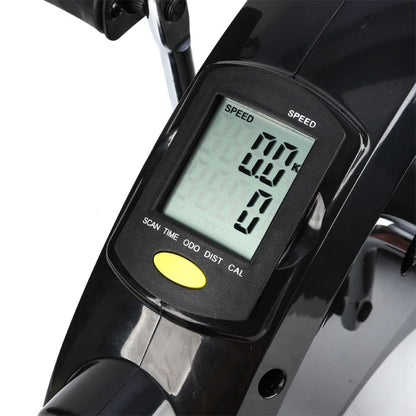 Mini Exercise Bike Arm and Leg Trainer Adjustable Peddler Exercise Bike LCD Display Foot Pedal Exercise Machine for Home Office