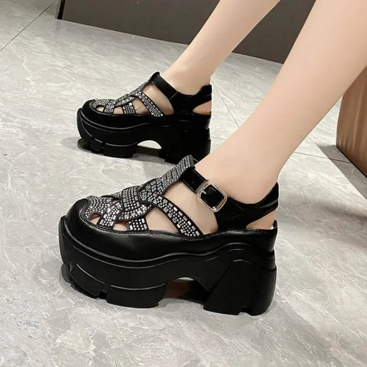 Fashion Brand High Heels Shoes Beach Slippers Chunky Sandals Designer Women Platform Shoes 2025 Summer New Pumps Women Sandals